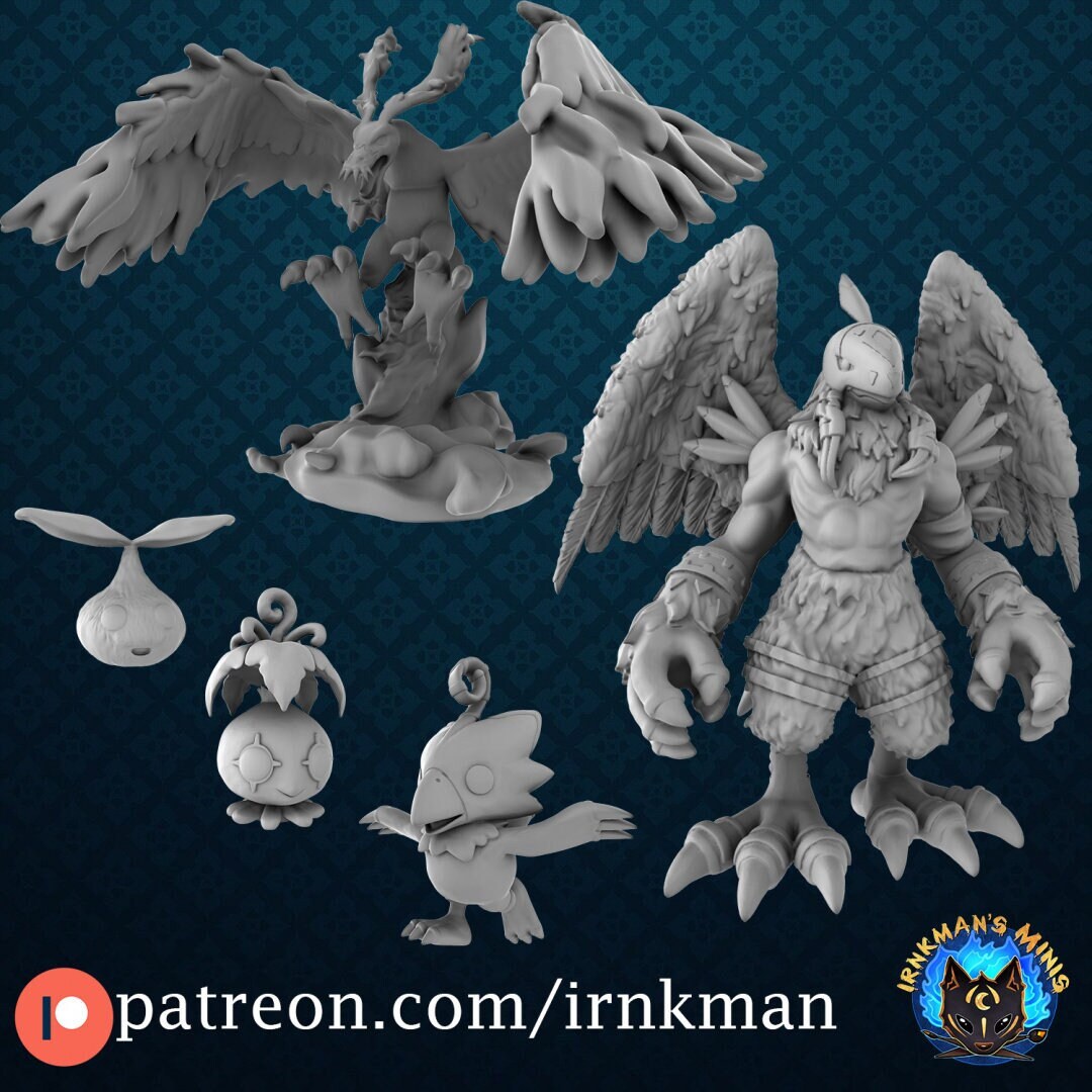 Birdramon Digivolution Line Miniatures - Irnkman's Minis
