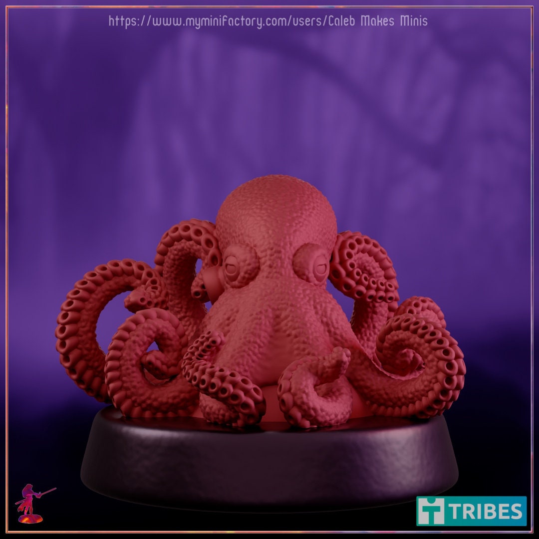 Octopus Familiar - Caleb Makes Minis - 28mm / 32mm / 36mm