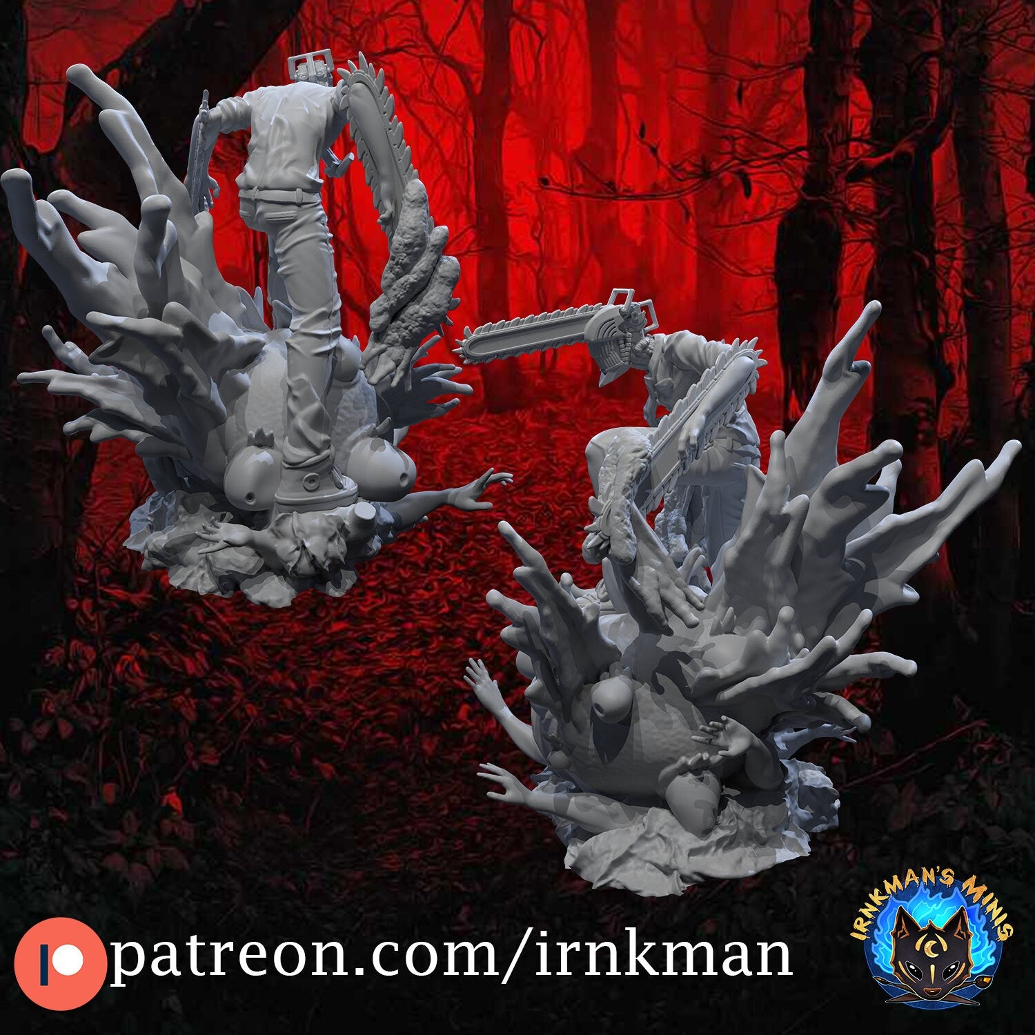 Chainsaw Devil Hunter - Irnkman's Minis - 28mm / 32mm / 36mm