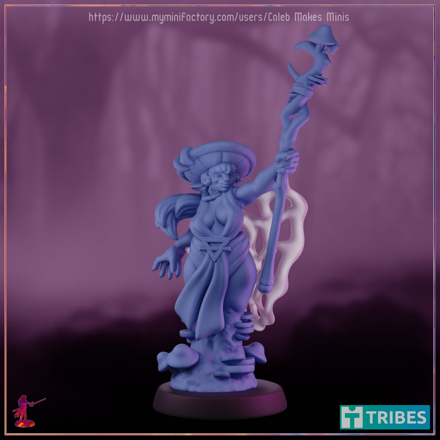 Firbolg Druid (Standard, Topless, & Nude Versions) - Caleb Makes Minis - 28mm / 32mm / 36mm