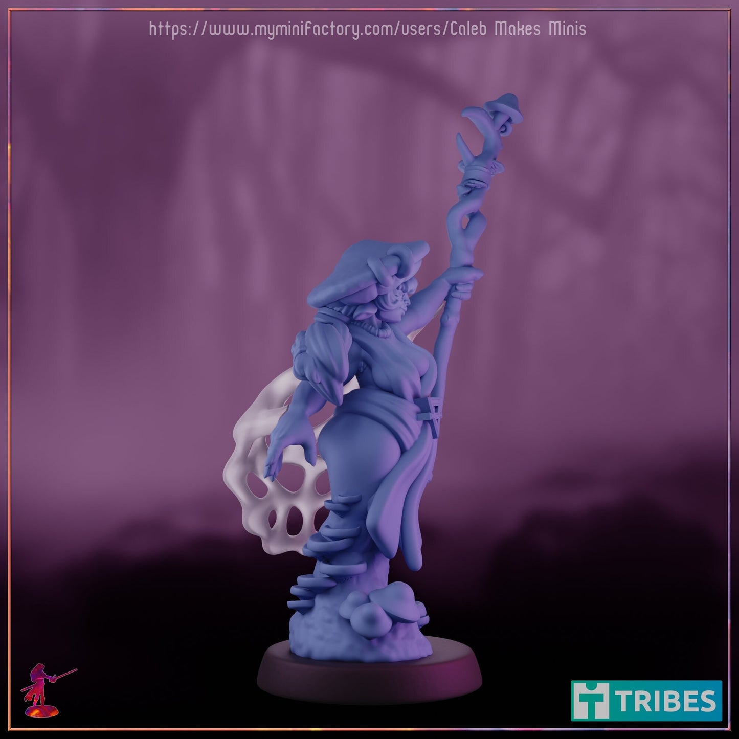 Firbolg Druid (Standard, Topless, & Nude Versions) - Caleb Makes Minis - 28mm / 32mm / 36mm