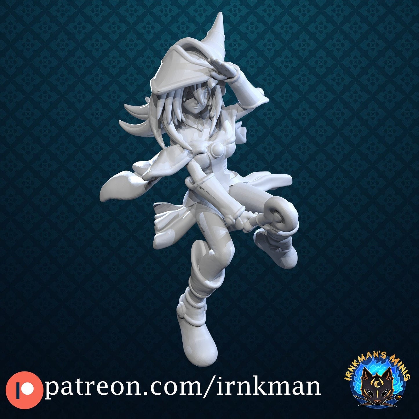 Dark Magician Girl - Irnkman's Minis - 28mm / 32mm / 36mm