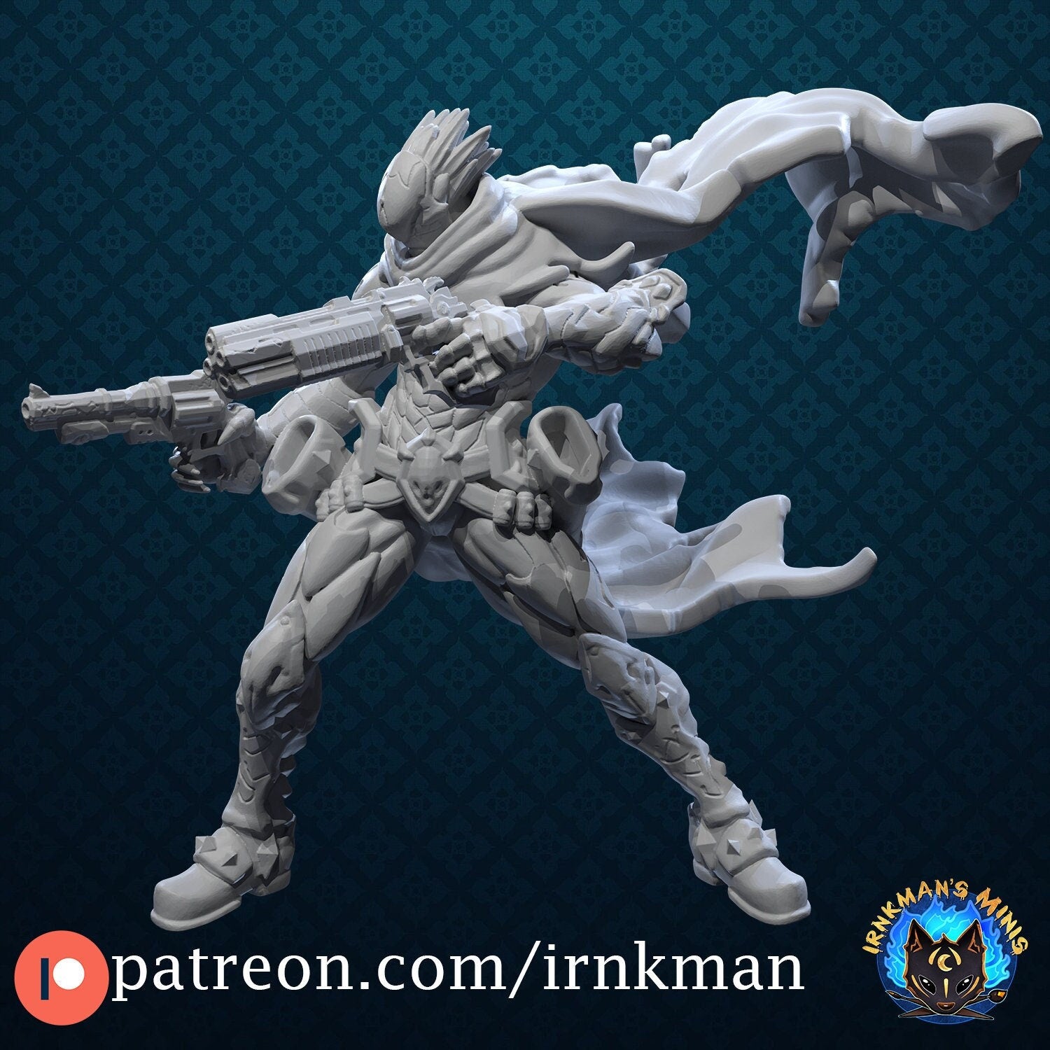 Armed Nephilim Miniature - Irnkman's Minis - 28mm / 32mm / 36mm