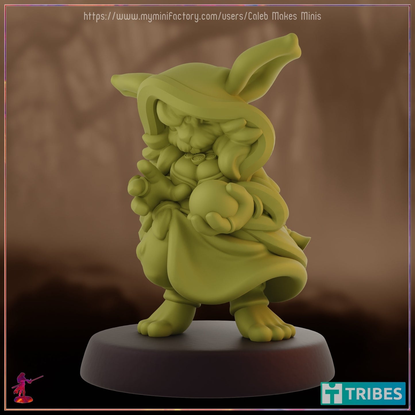 Harengon Fortune Teller - Caleb Makes Minis - 28mm / 32mm / 36mm