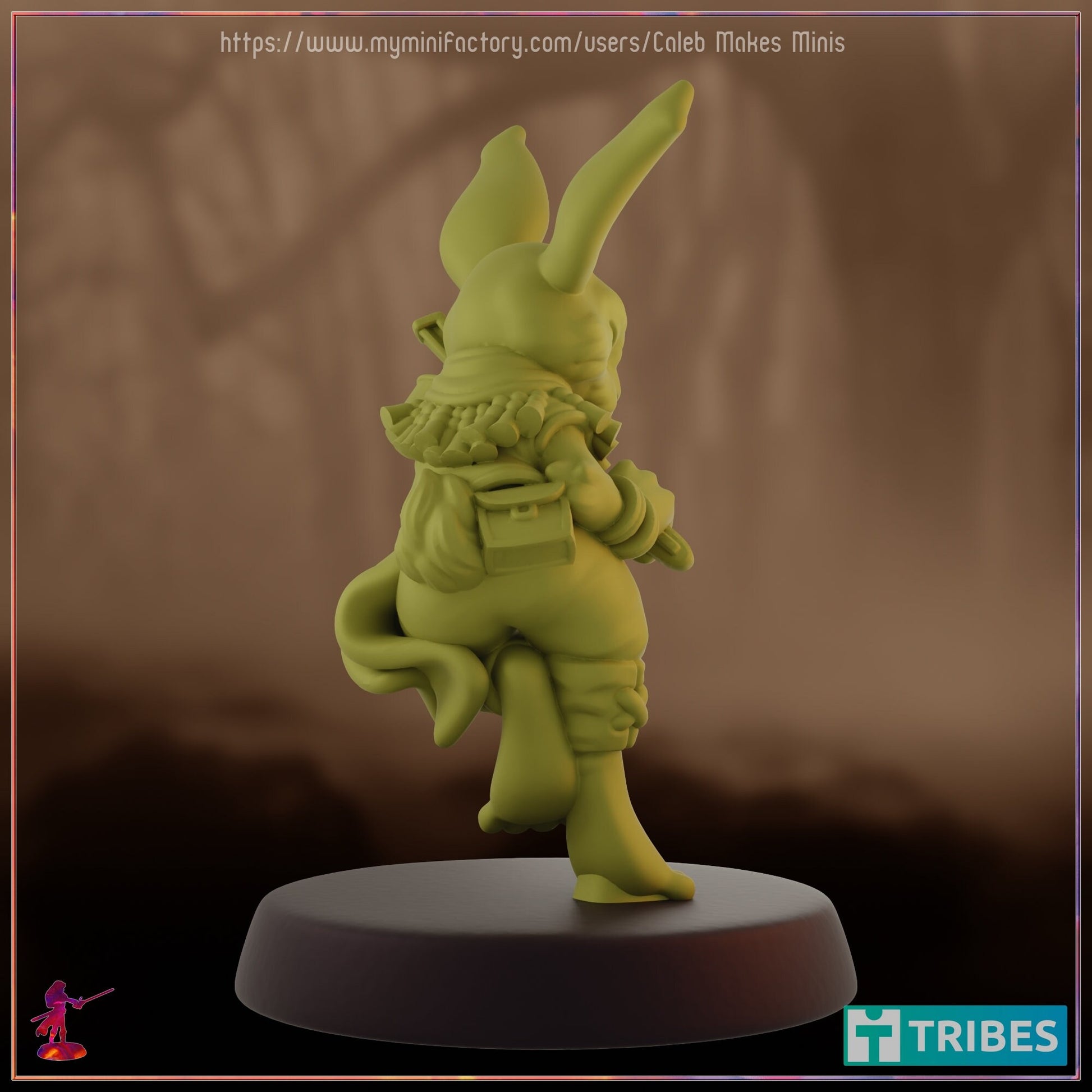 Harengon Violinist - Caleb Makes Minis - 28mm / 32mm / 36mm