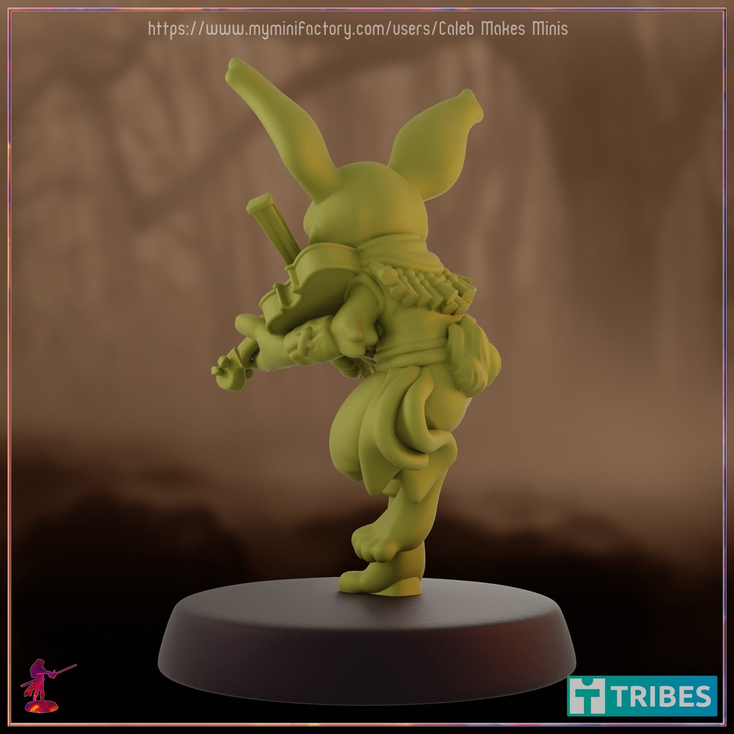 Harengon Violinist - Caleb Makes Minis - 28mm / 32mm / 36mm