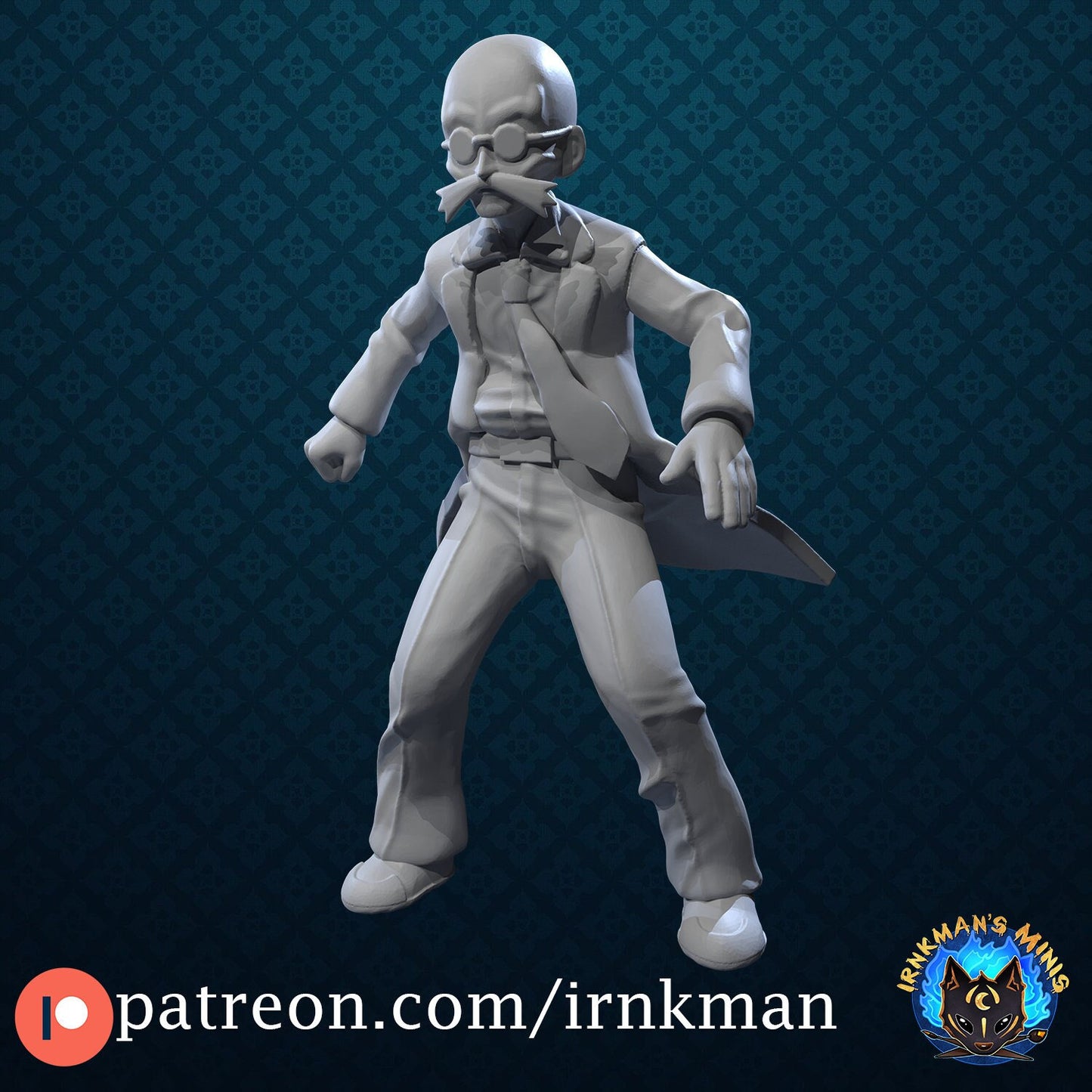 Gym Leader Blaine Miniature - Irnkman's Minis - 28mm / 32mm / 36mm