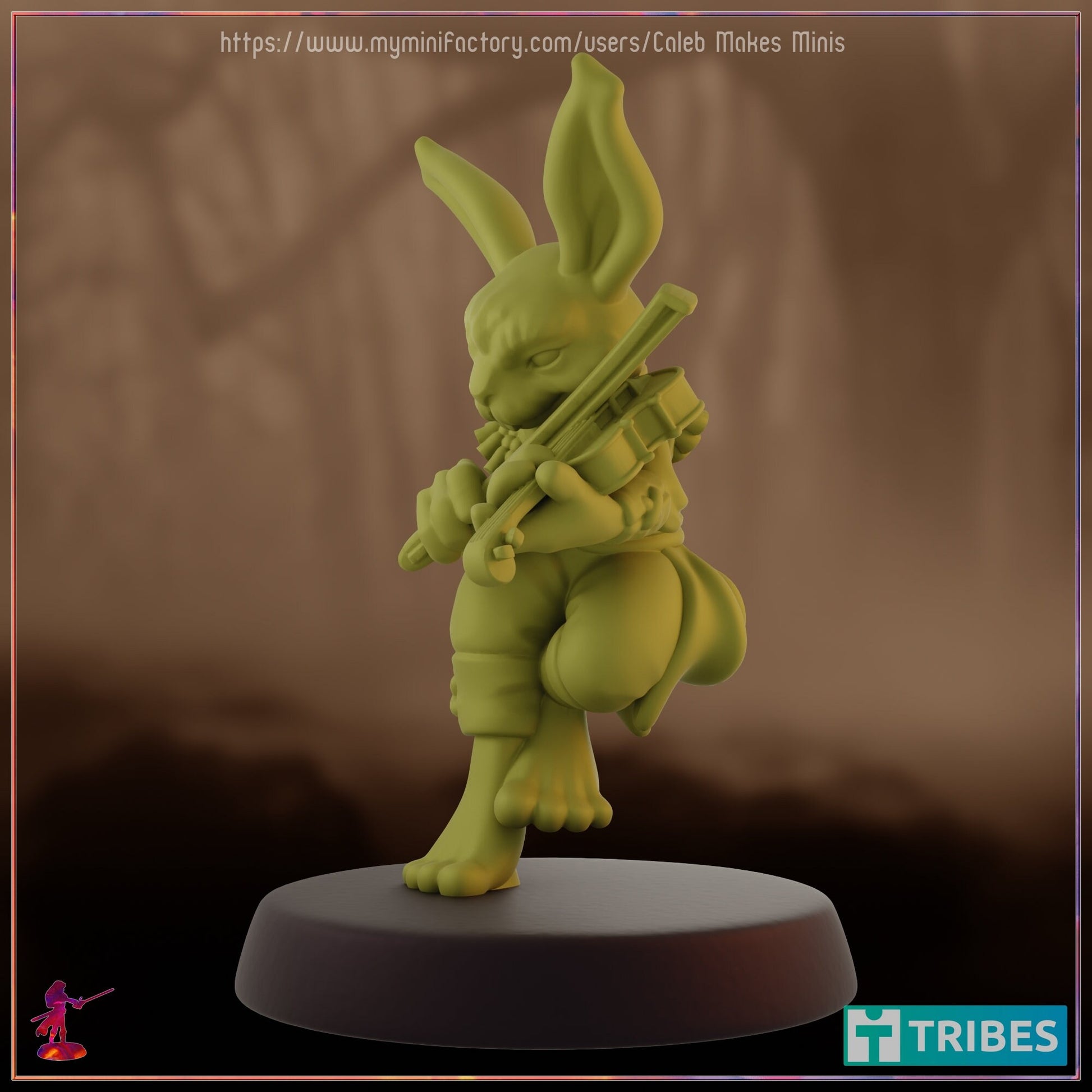 Harengon Violinist - Caleb Makes Minis - 28mm / 32mm / 36mm