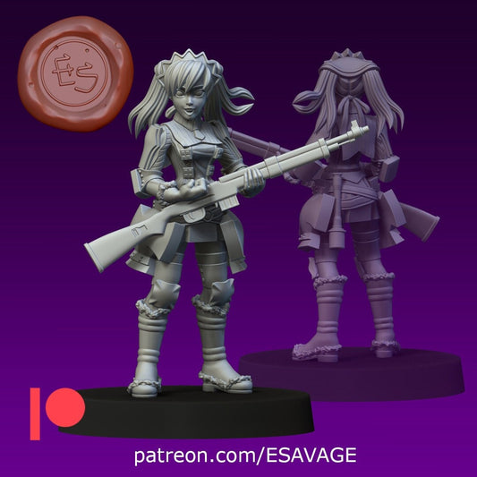 Gallian Scout Miniature (Standard & Valkyrie Versions) - Ethan Savage Studios - 28mm / 32mm / 36mm