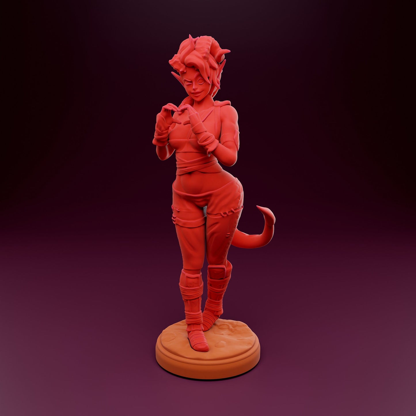 Carla, Hot Hearted Tiefling Barbarian (Standard & NSFW Variations) - Lavender Devilry - 28mm / 32mm / 36mm / 75mm