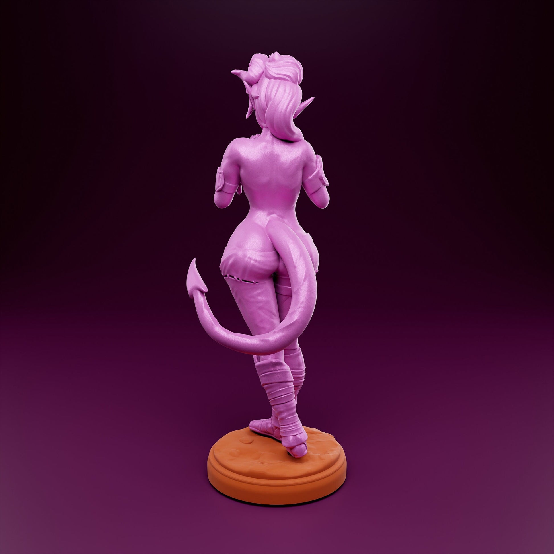 Carla, Hot Hearted Tiefling Barbarian (Standard & NSFW Variations) - Lavender Devilry - 28mm / 32mm / 36mm / 75mm