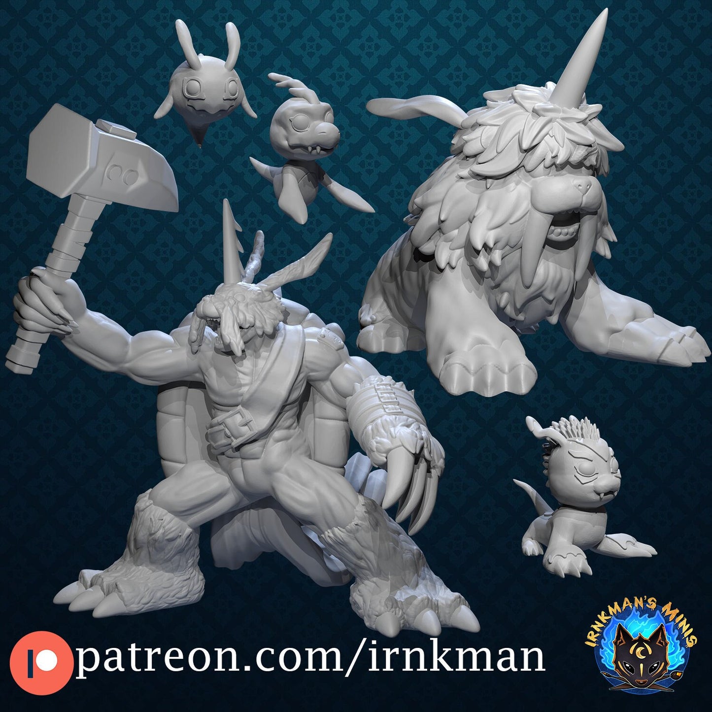 Ikkakumon Digivolution Line Miniatures - Irnkman's Minis