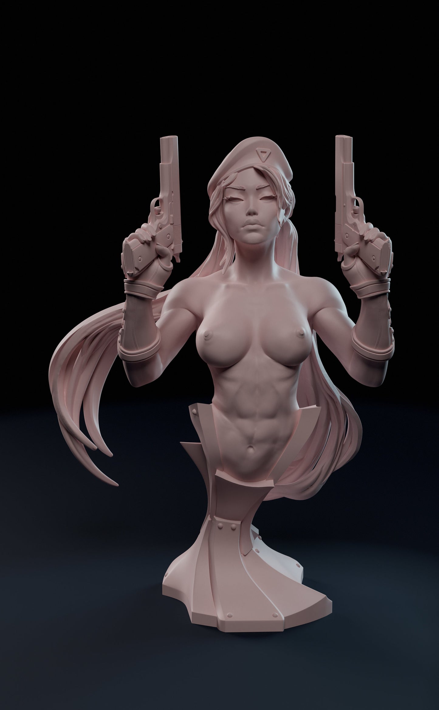 Sergeant Kelly: Dual Wielding Pose (Standard, Alternate, Nude, and Bust Variations) - Mini Dreams - 75mm / 100mm