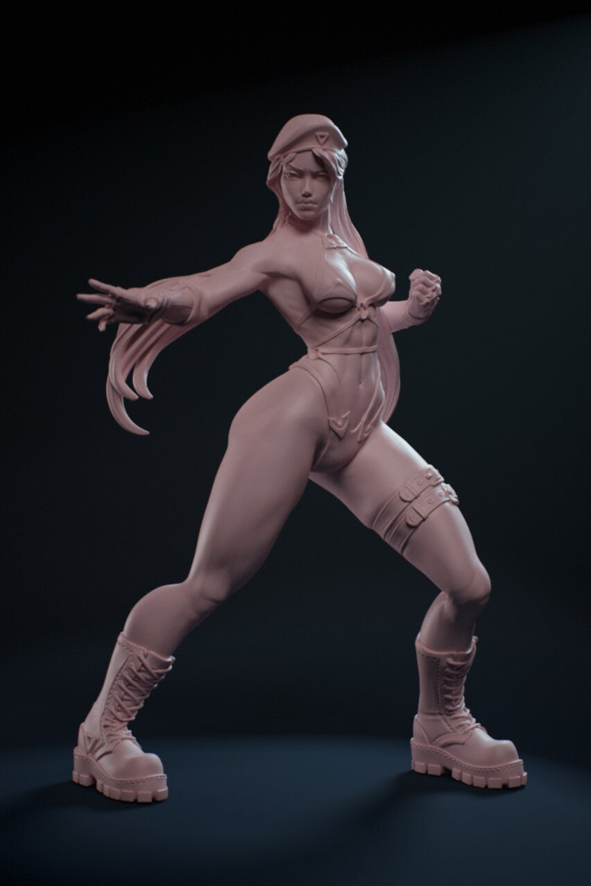 Sergeant Kelly: Fighting Pose (Standard, Swimsuit, and Nude Variations) - Mini Dreams - 75mm / 100mm