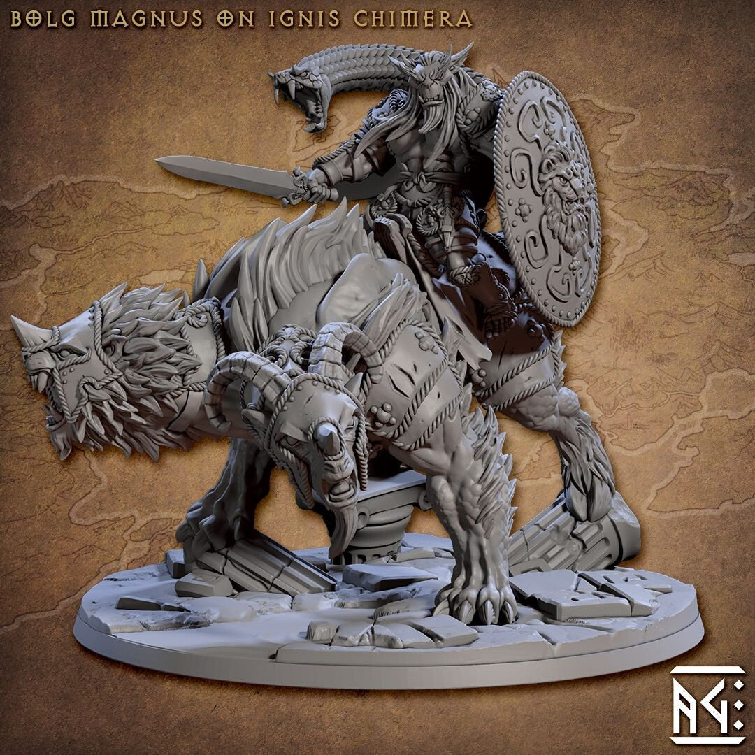 Bolg Magnus, The Conqueror (Standard & Mounted Variations) - Artisan Guild - 28mm / 32mm / 36mm