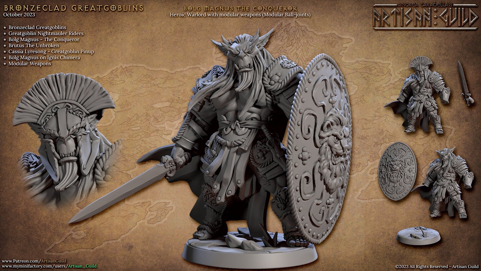 Bolg Magnus, The Conqueror (Standard & Mounted Variations) - Artisan Guild - 28mm / 32mm / 36mm