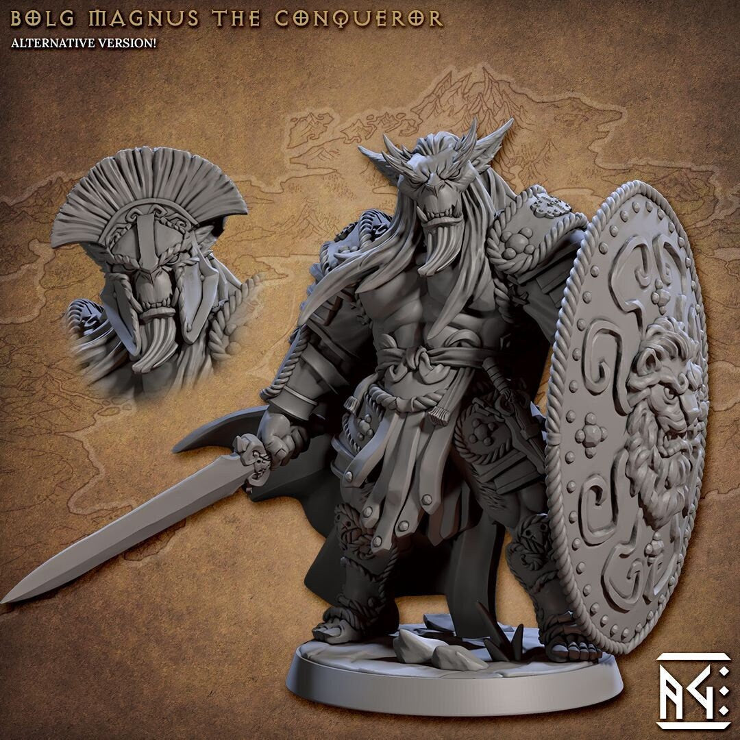 Bolg Magnus, The Conqueror (Standard & Mounted Variations) - Artisan Guild - 28mm / 32mm / 36mm