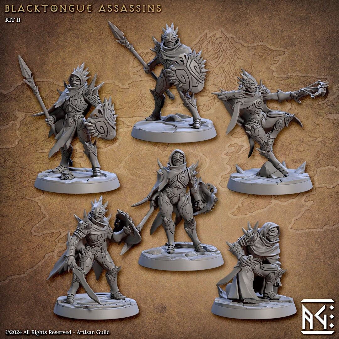 Blacktongue Assassins (6 Standard & 6 Alternate Variations) - Artisan Guild - 28mm / 32mm / 36mm