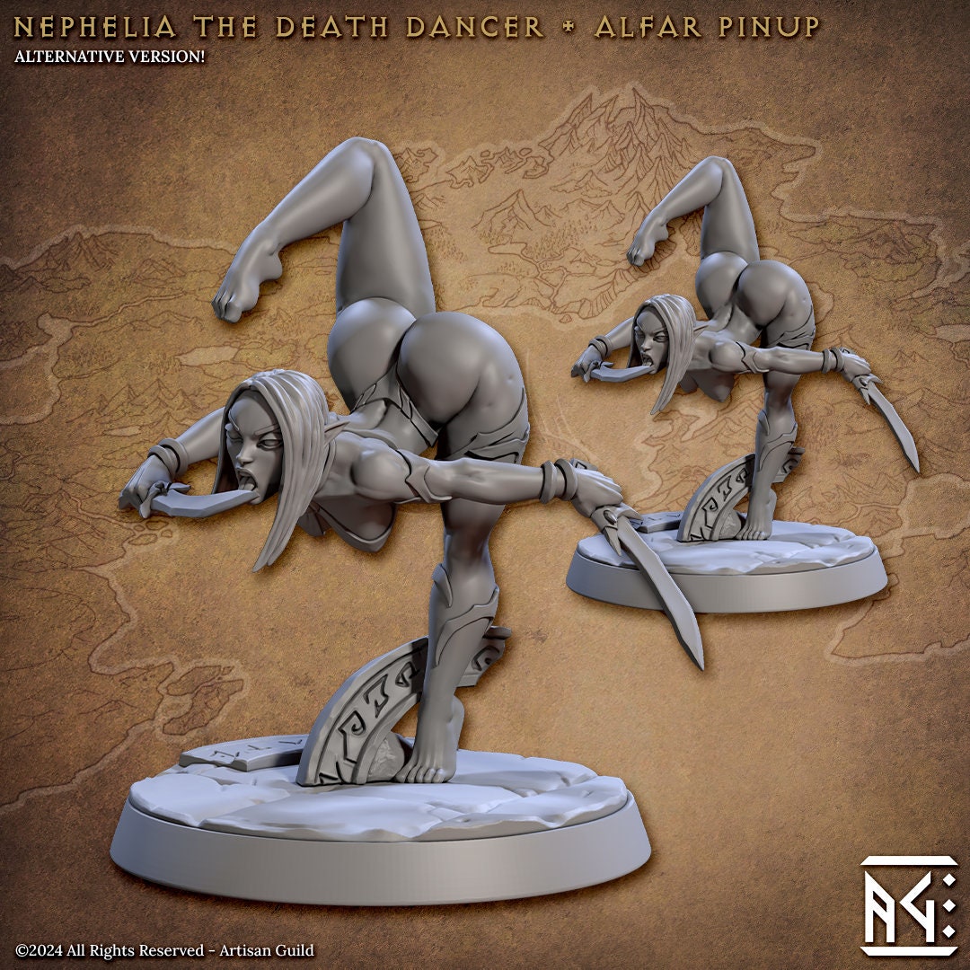 Nephelia the Death Dancer (Standard & NSFW Variations) - Artisan Guild - 28mm / 32mm / 36mm