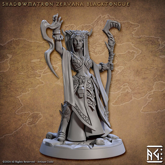 Shadowmatron Zervana Blacktongue - Artisan Guild - 28mm / 32mm / 36mm