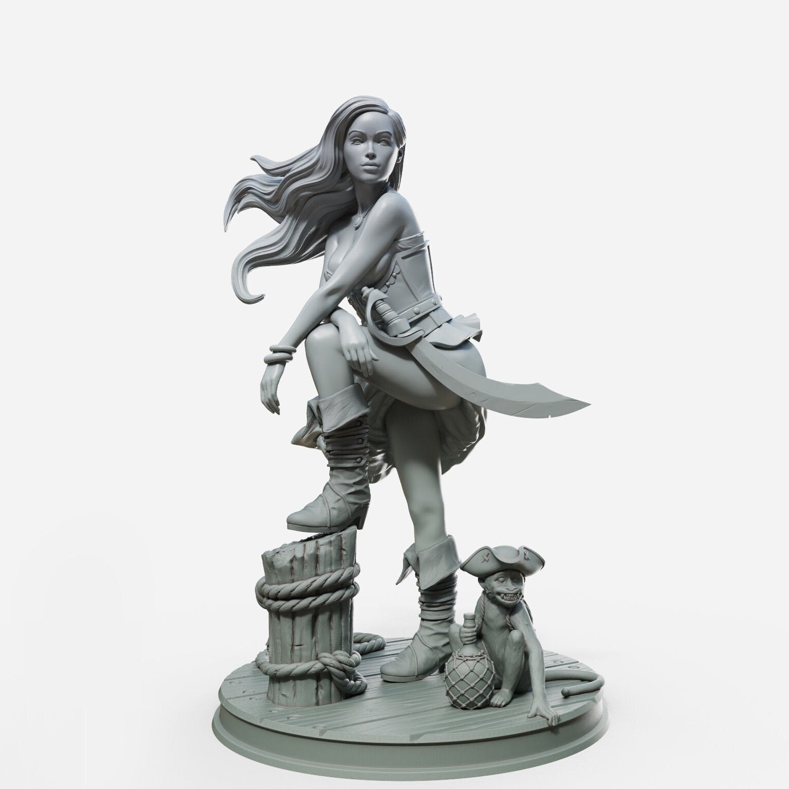 Marina (Pose A, Standard & NSFW) - Female Miniatures - 32mm / 75mm