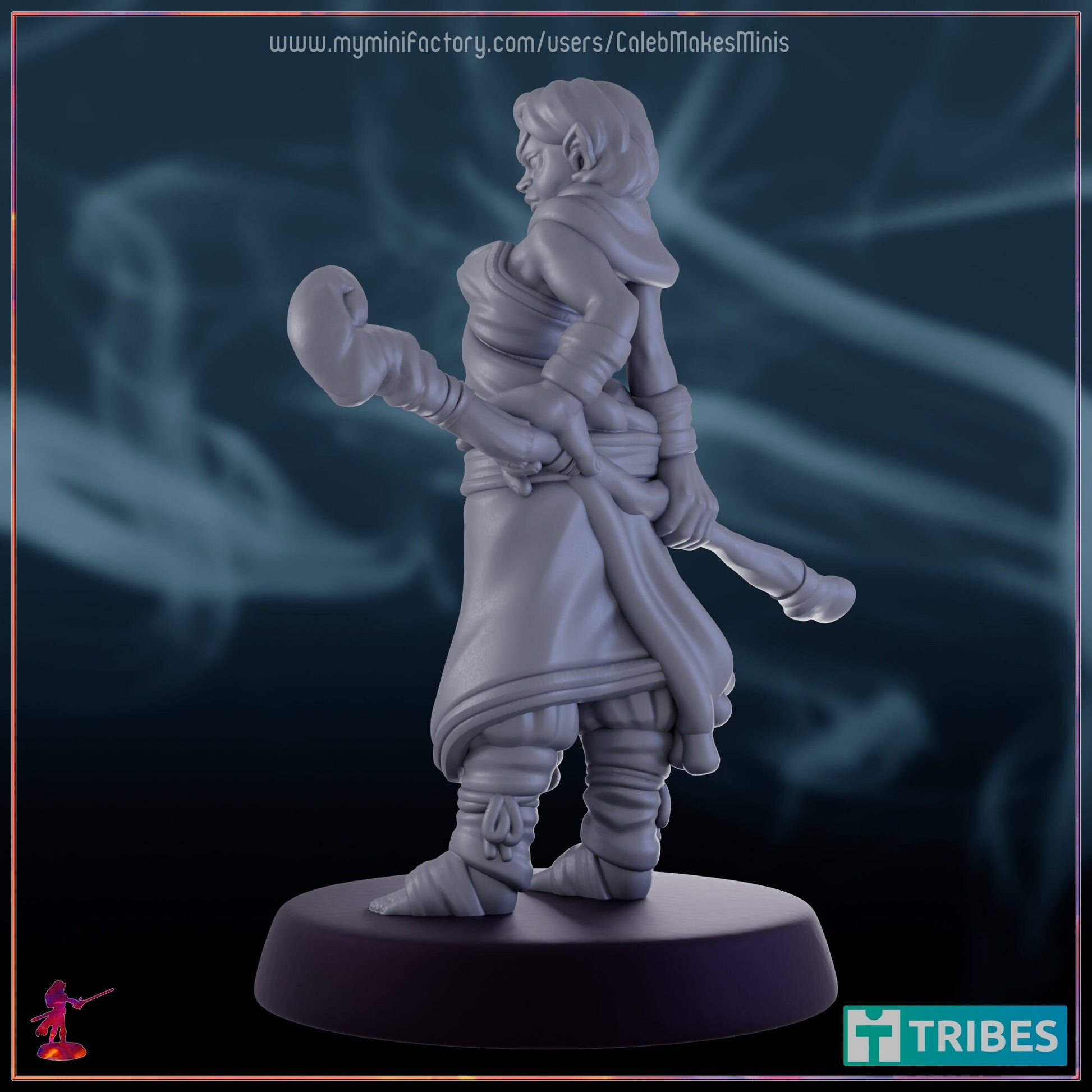 Silver Elf Druid (Standard & NSFW Variations) - Caleb Makes Minis - 28mm / 32mm / 36mm