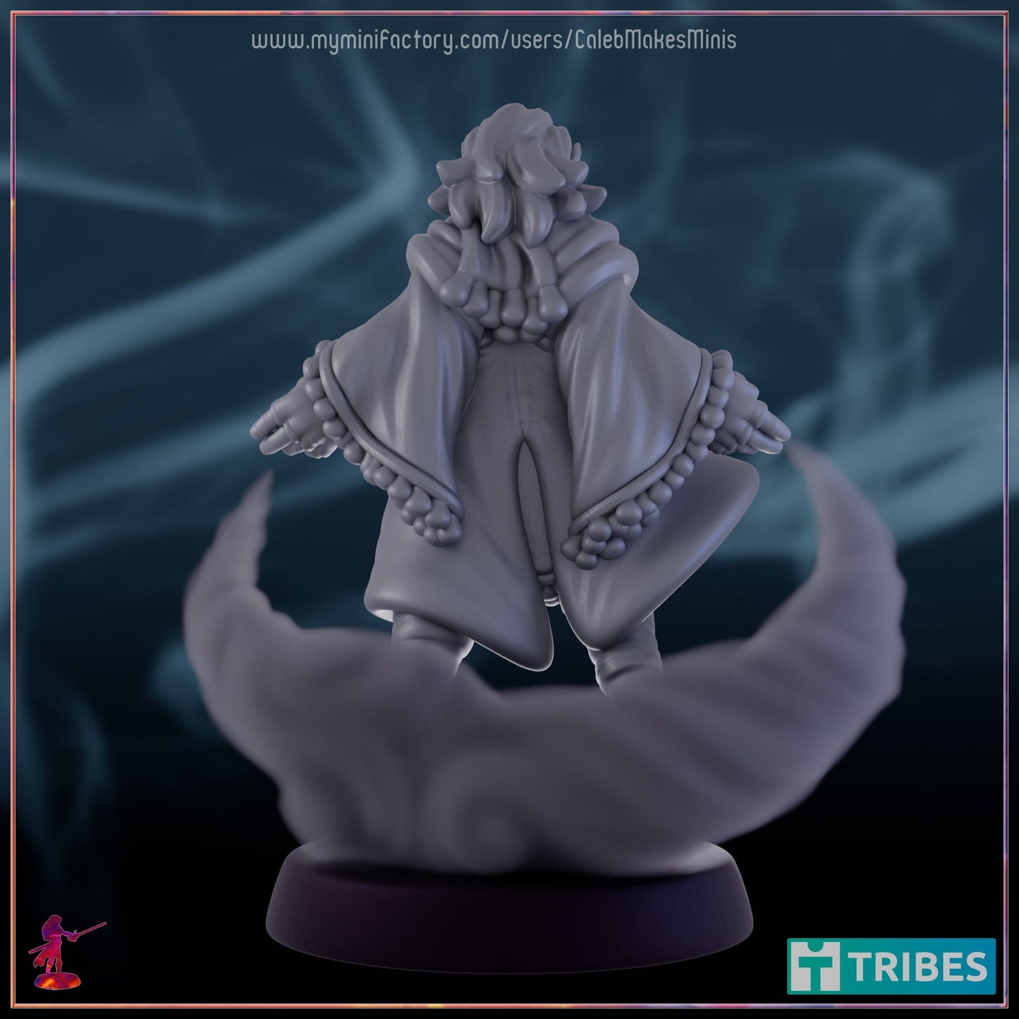 Silver Elf Sorcerer - Caleb Makes Minis - 28mm / 32mm / 36mm