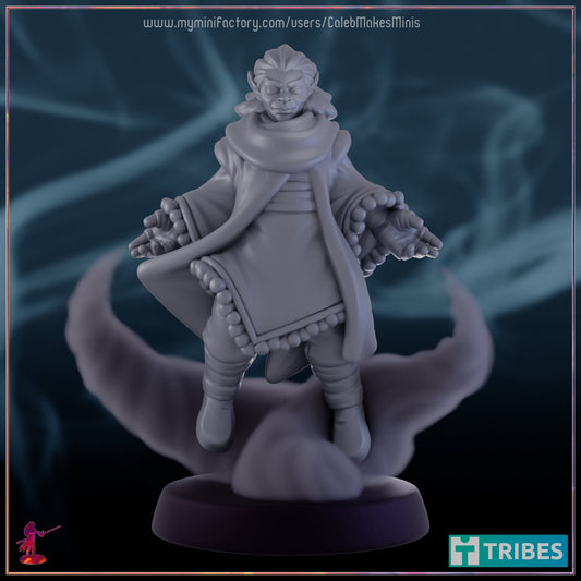 Silver Elf Sorcerer - Caleb Makes Minis - 28mm / 32mm / 36mm