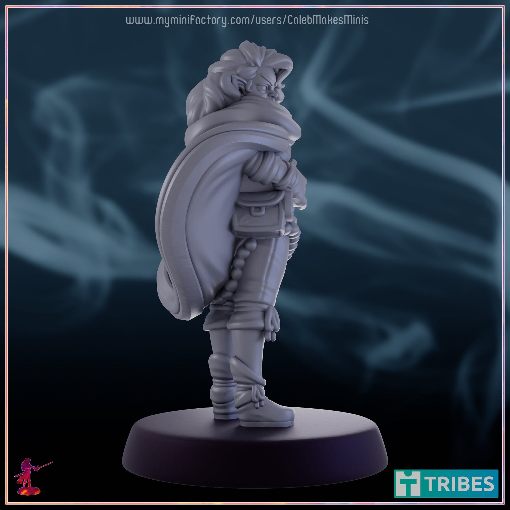 Silver Elf Thaumaturge - Caleb Makes Minis - 28mm / 32mm / 36mm