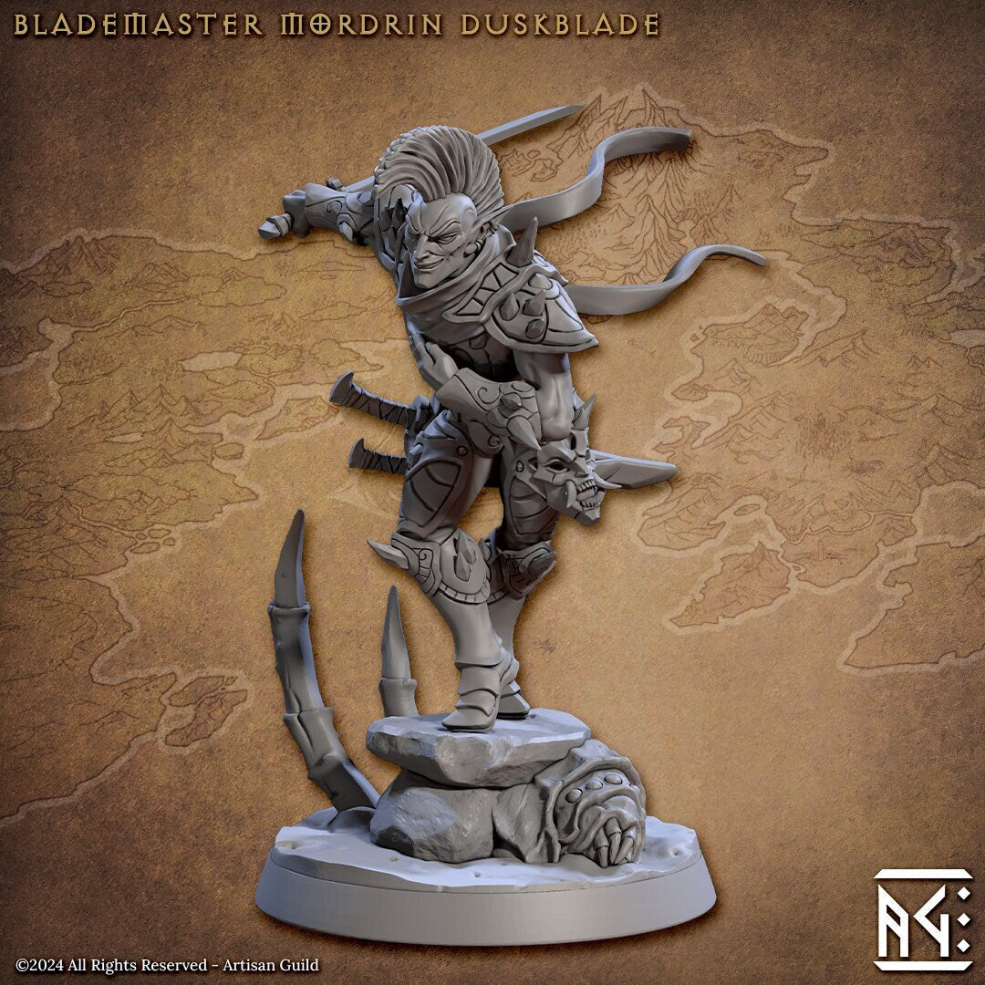 Blademaster Mordrin Duskblade - Artisan Guild - 28mm / 32mm / 36mm