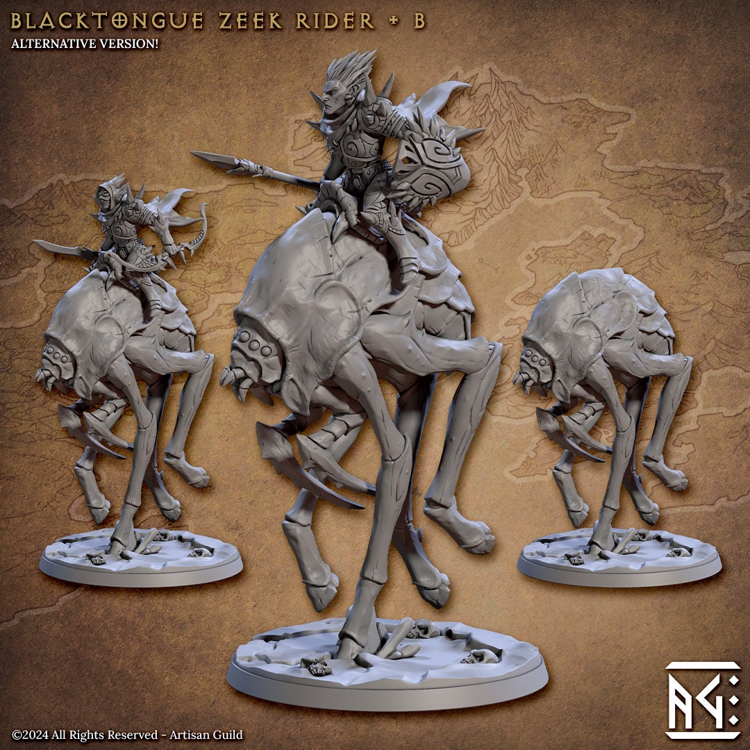 Blacktongue Zeek Riders (6 Standard & Alternate Variations) - Artisan Guild - 28mm / 32mm / 36mm