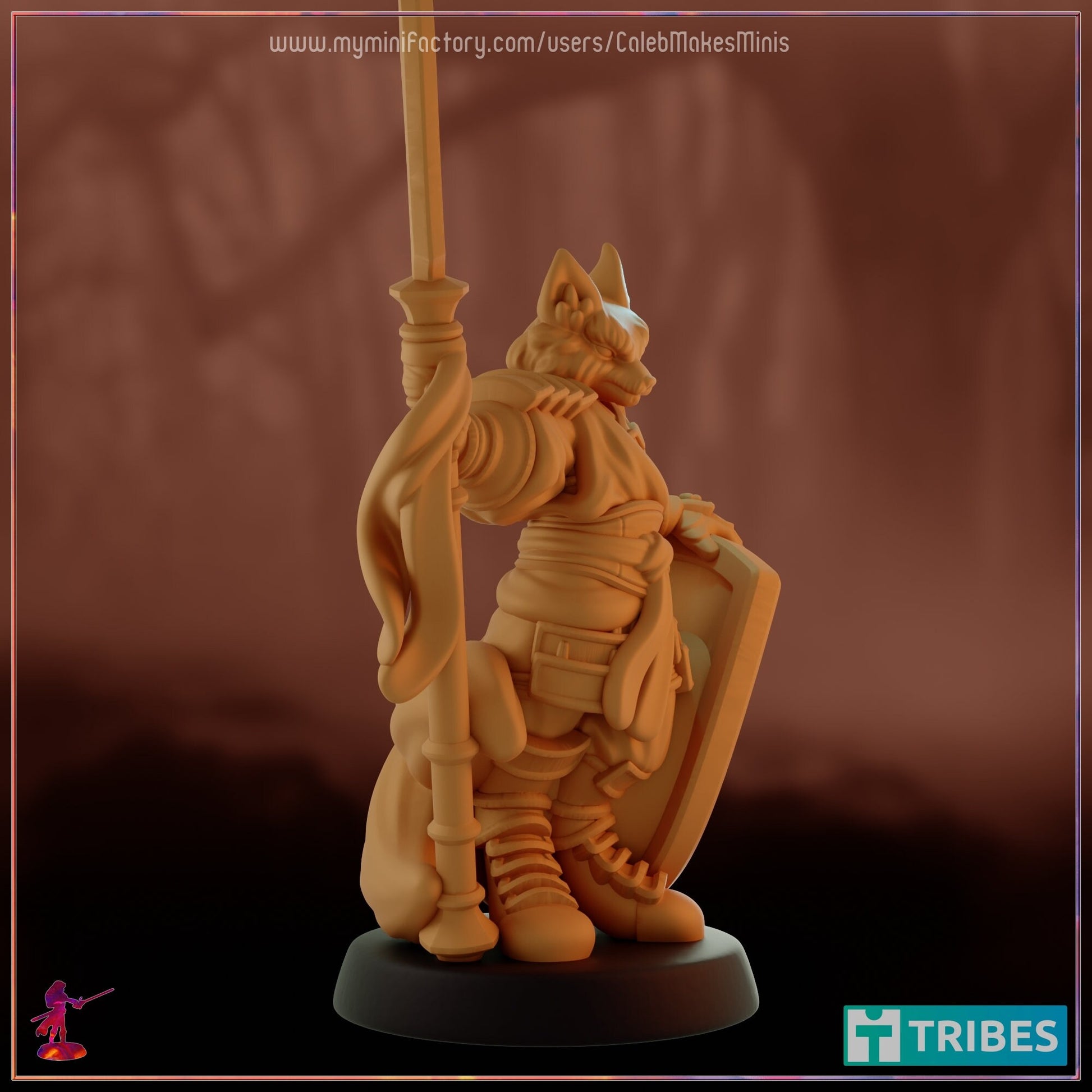 Kitsune Champion Miniature - Caleb Makes Minis - 28mm / 32mm / 36mm