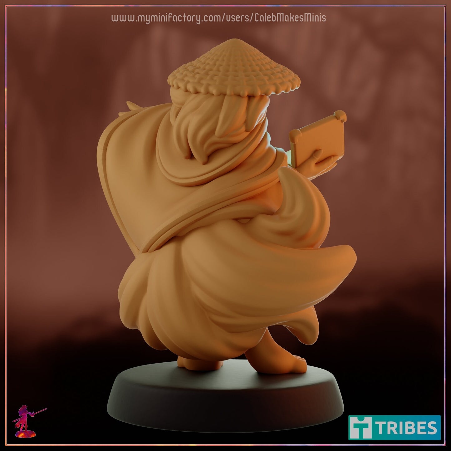 Kitsune Wizard Miniature - Caleb Makes Minis - 28mm / 32mm / 36mm