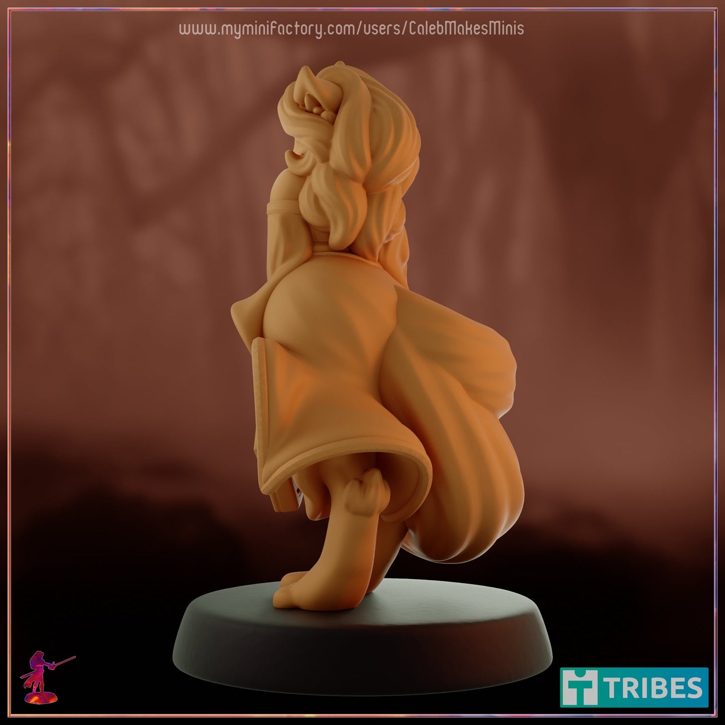 Kitsune Oracle Miniature (Standard & NSFW Variations) - Caleb Makes Minis - 28mm / 32mm / 36mm