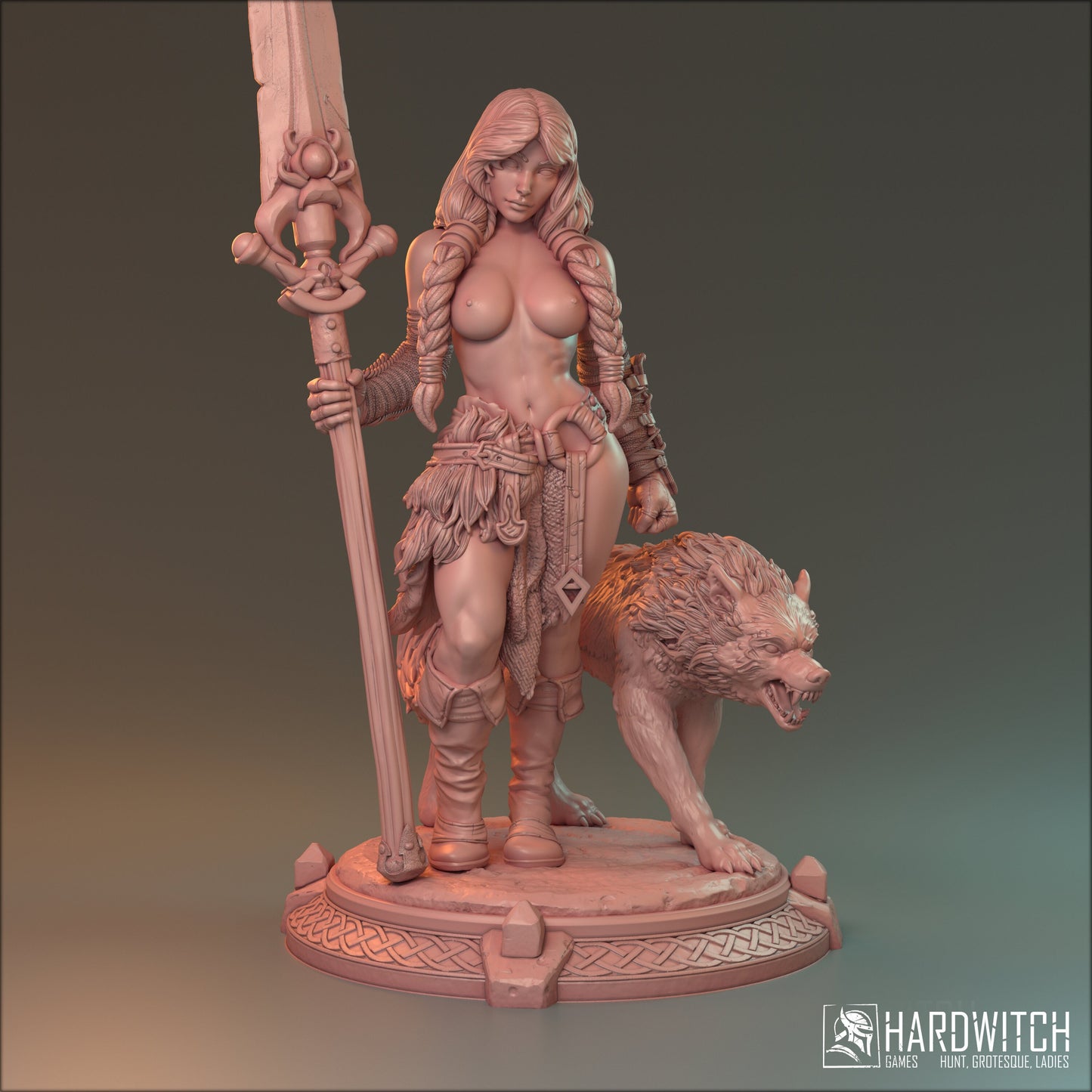 Alva Thurd Miniature (Standard & NSFW Variations) - HardWitch Games- 28mm / 32mm / 36mm / 75mm / 100mm