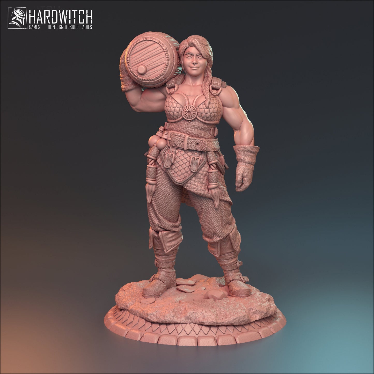 Bianka the Barkeep Miniature - HardWitch Games - 28mm / 32mm / 36mm / 75mm