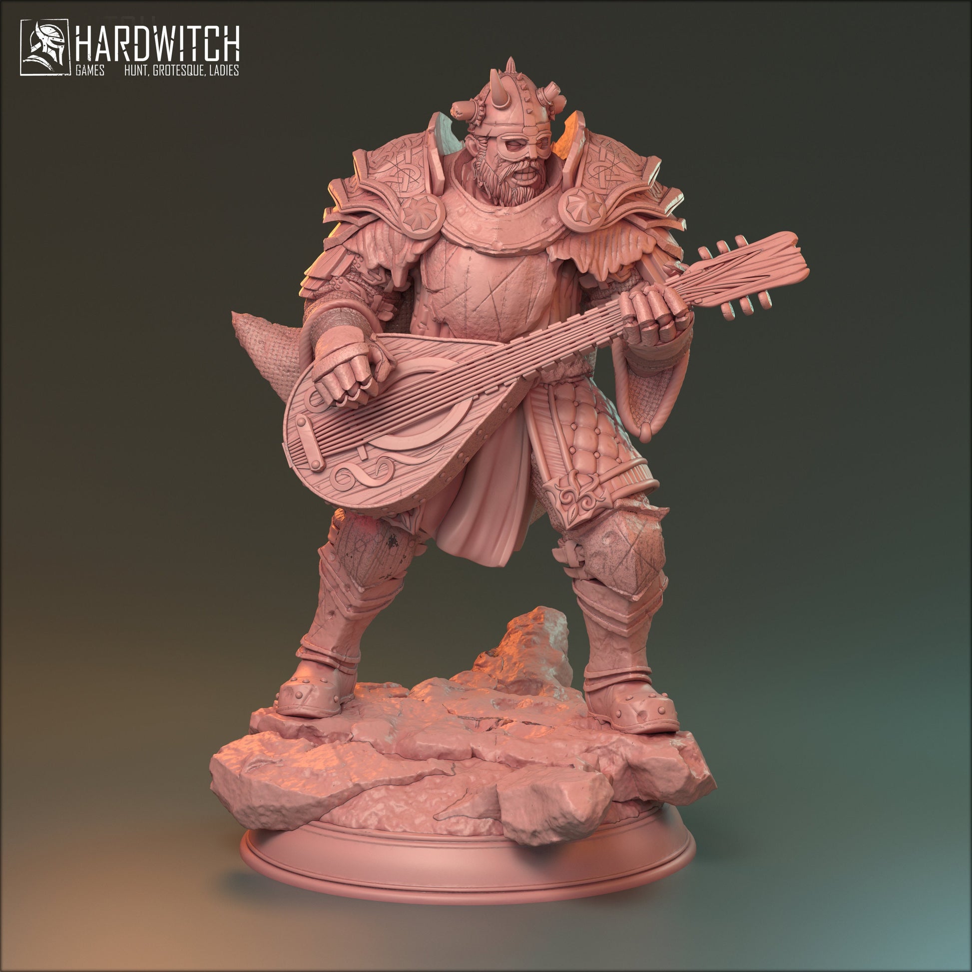 Garadot the Bard Miniature - HardWitch Games - 28mm / 32mm / 36mm / 75mm