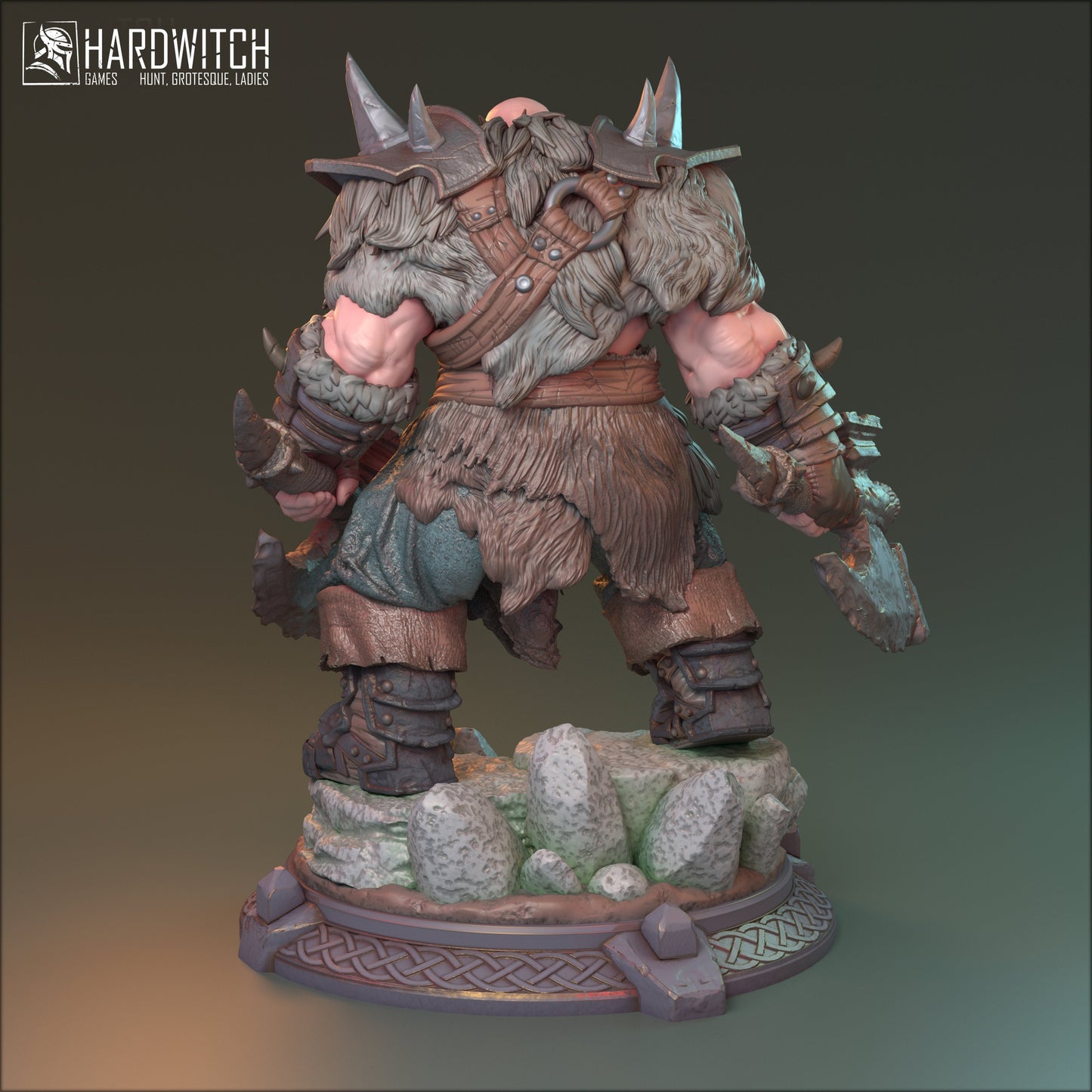 Barbarian Ing Thurd Miniature (v2) - HardWitch Games - 28mm / 32mm / 36mm / 75mm / 100mm