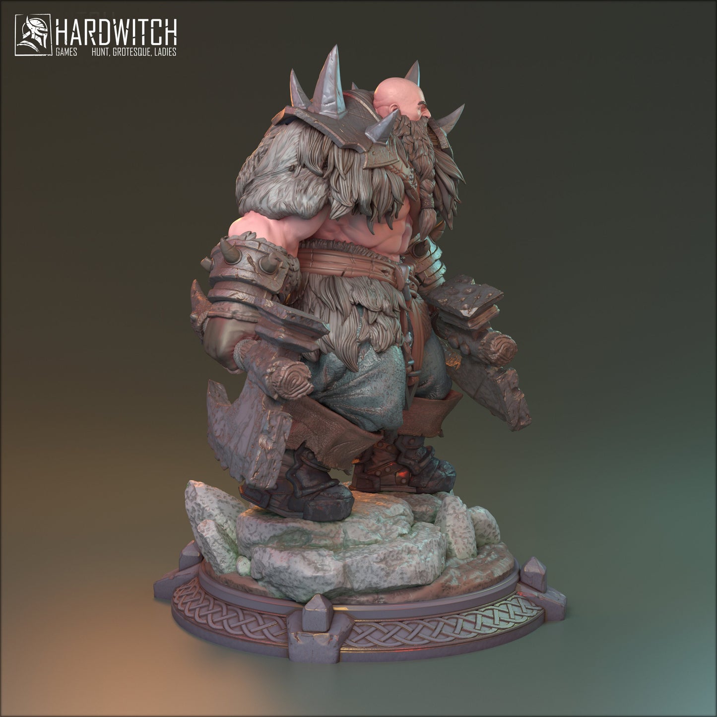 Barbarian Ing Thurd Miniature (v2) - HardWitch Games - 28mm / 32mm / 36mm / 75mm / 100mm