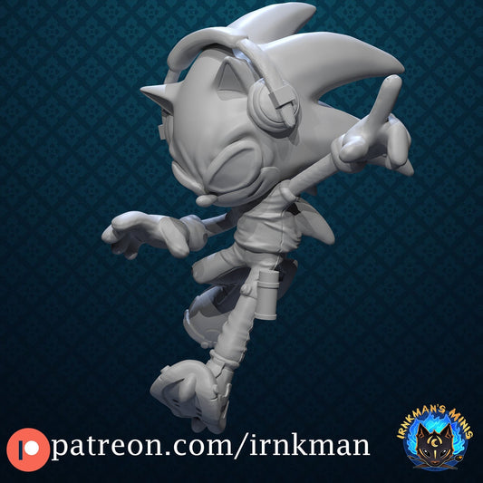 Jet Set Hedgehog Miniature - Irnkman's Minis - 28mm / 32mm / 36mm