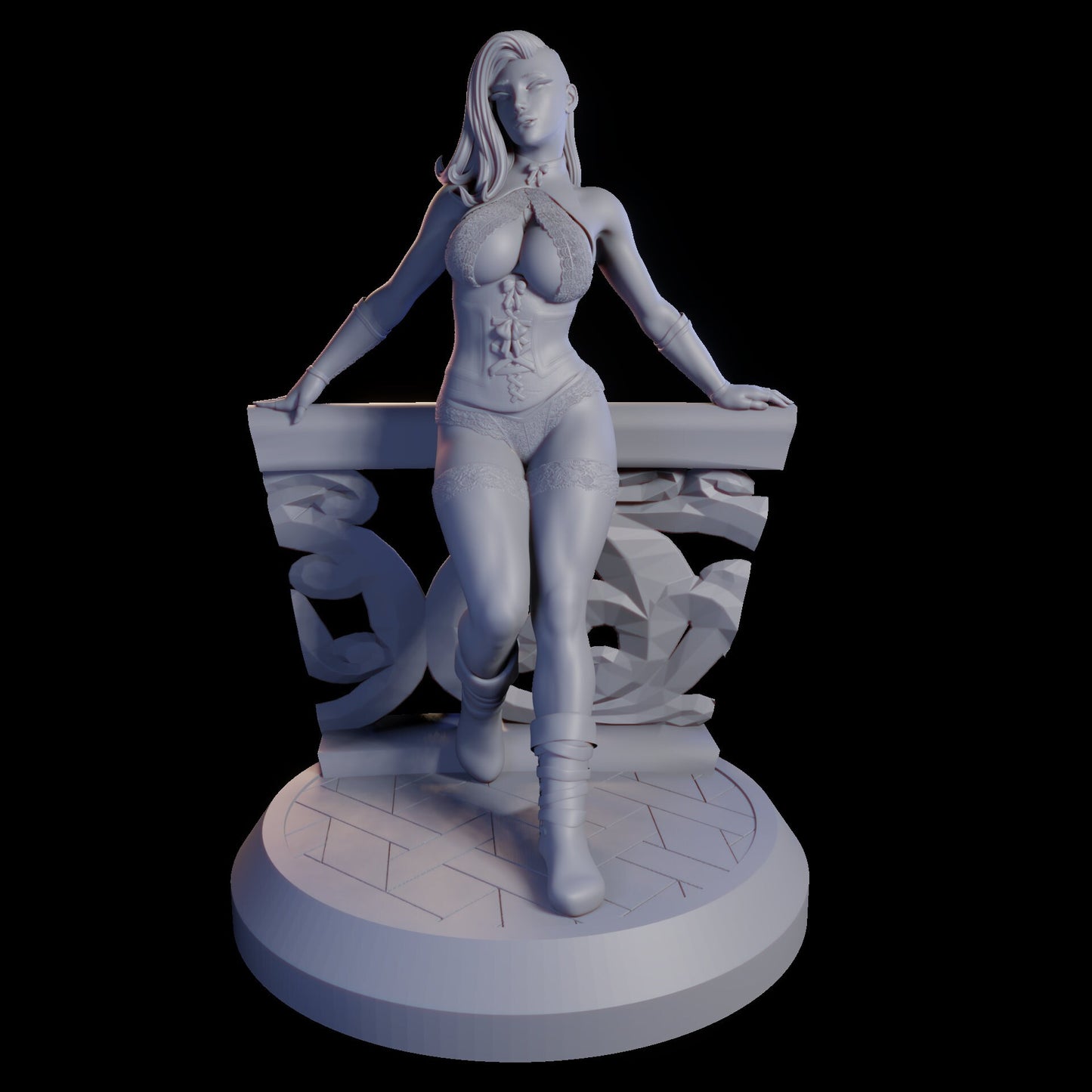 Morgana Darkthorn Miniature (Standard & NSFW Variations) - QB Works - 28mm / 32mm / 36mm / 75mm