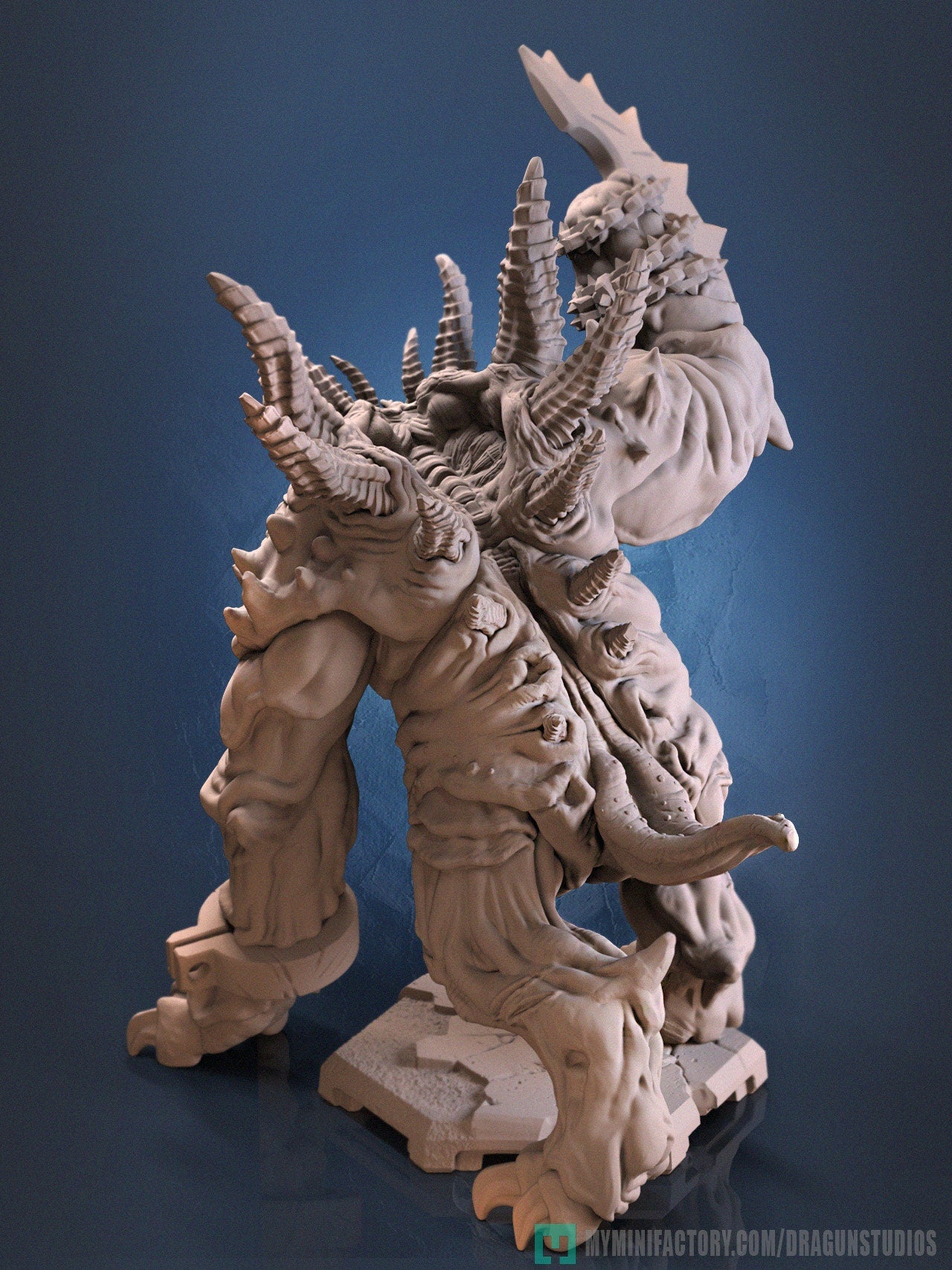 Demon Guard Miniature - DraGun Studios - 67mm / 132mm