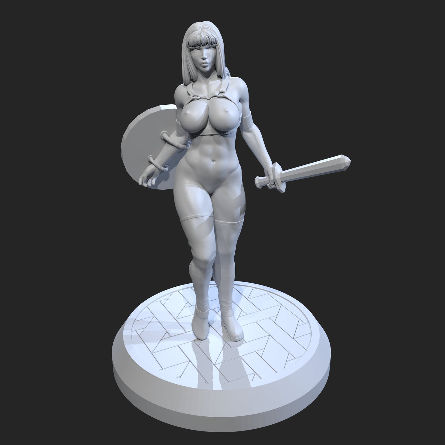 Knight Bryndalyn Miniature (Standard & NSFW Variations) - QB Works - 28mm / 32mm / 36mm / 75mm