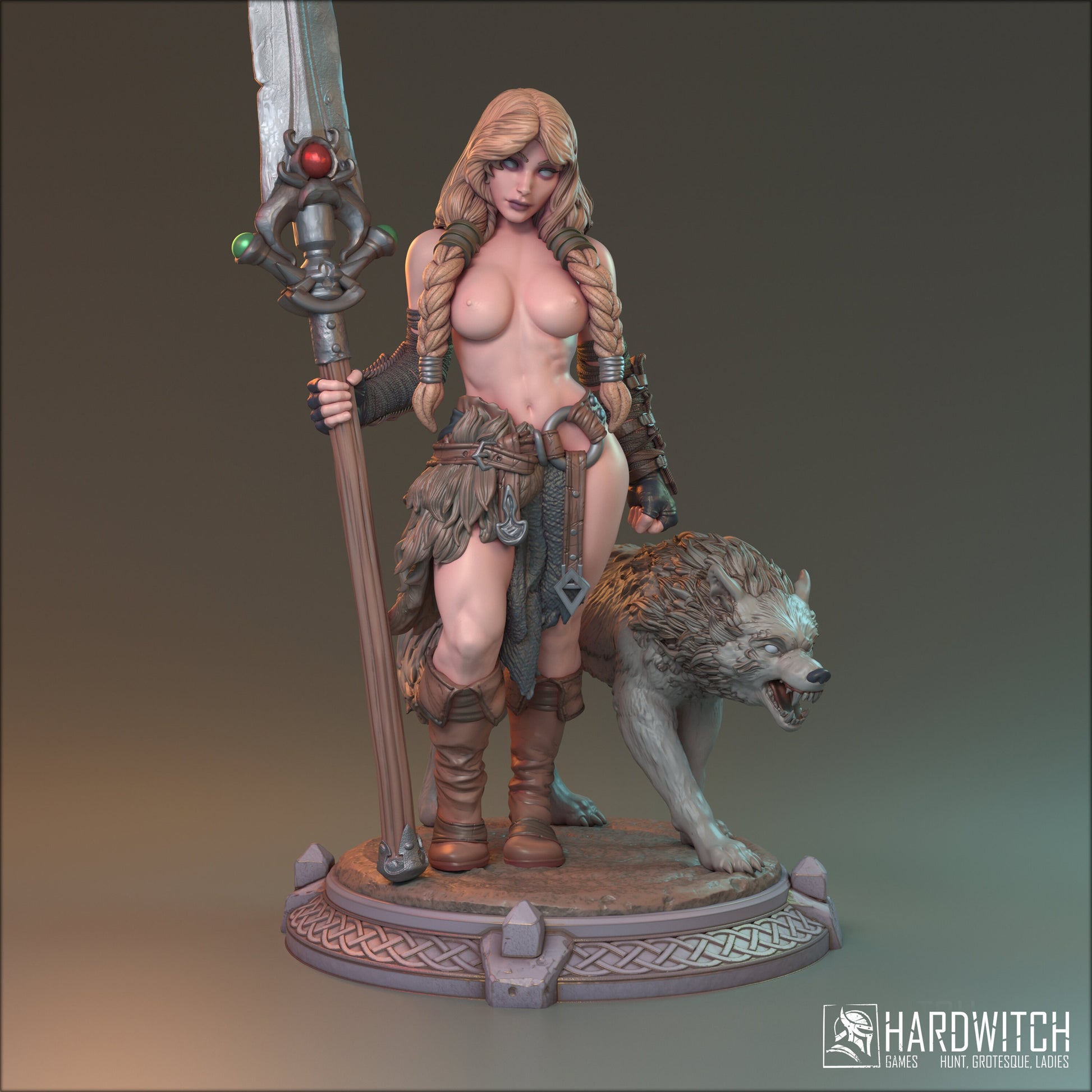 Alva Thurd Miniature (Standard & NSFW Variations) - HardWitch Games- 28mm / 32mm / 36mm / 75mm / 100mm