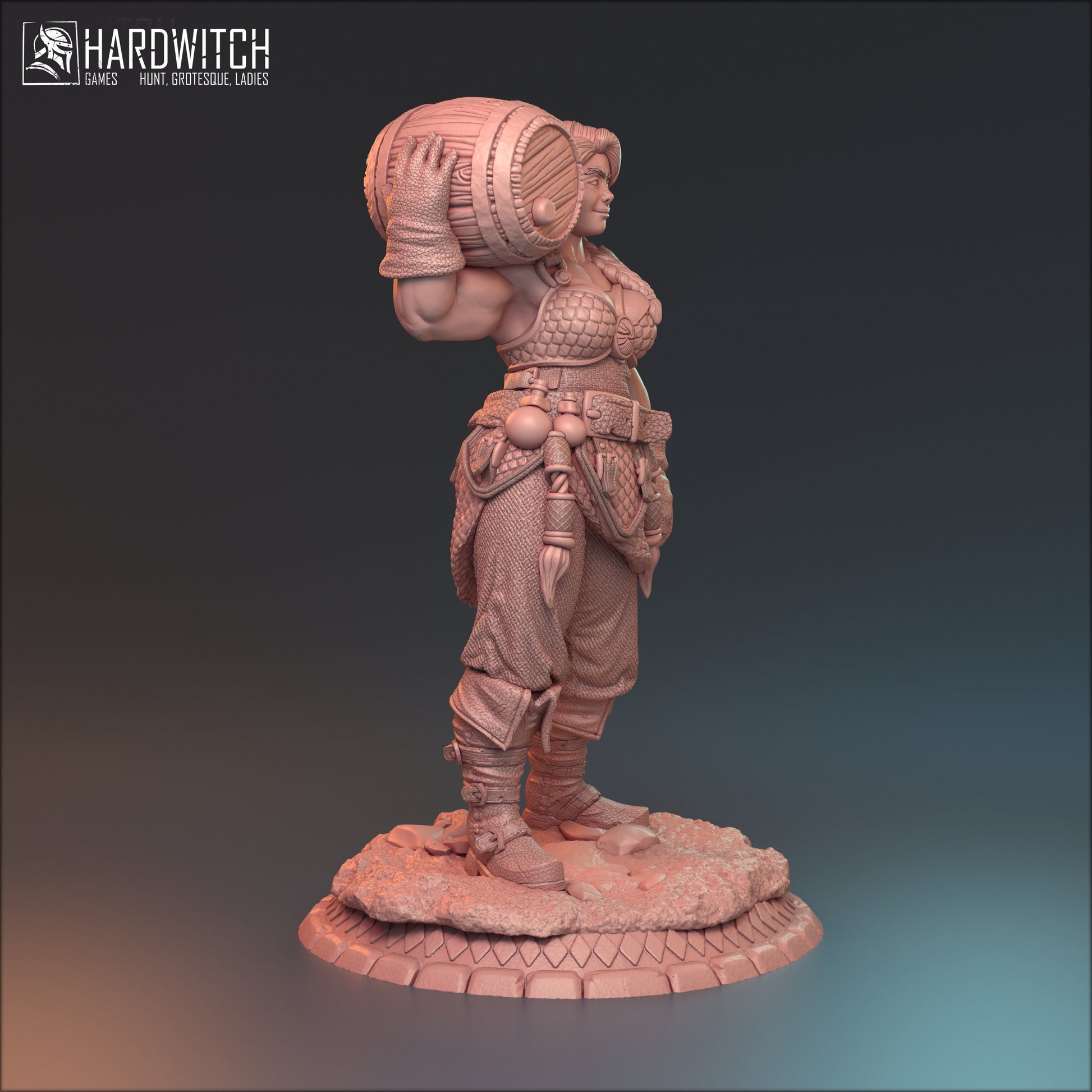 Bianka the Barkeep Miniature - HardWitch Games - 28mm / 32mm / 36mm / 75mm