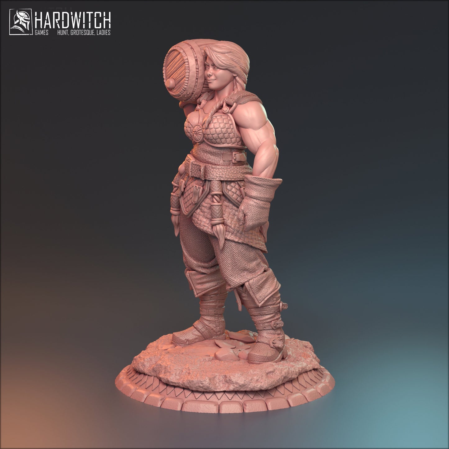 Bianka the Barkeep Miniature - HardWitch Games - 28mm / 32mm / 36mm / 75mm