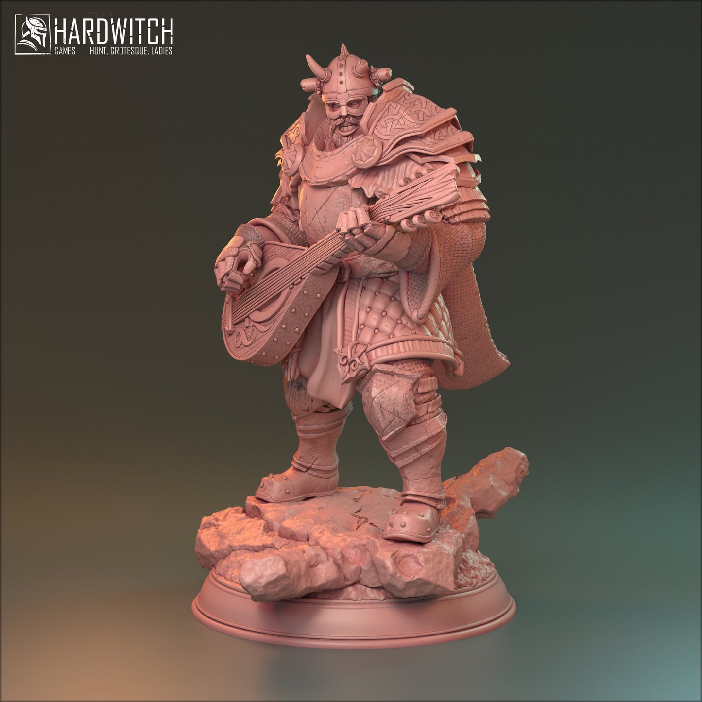 Garadot the Bard Miniature - HardWitch Games - 28mm / 32mm / 36mm / 75mm