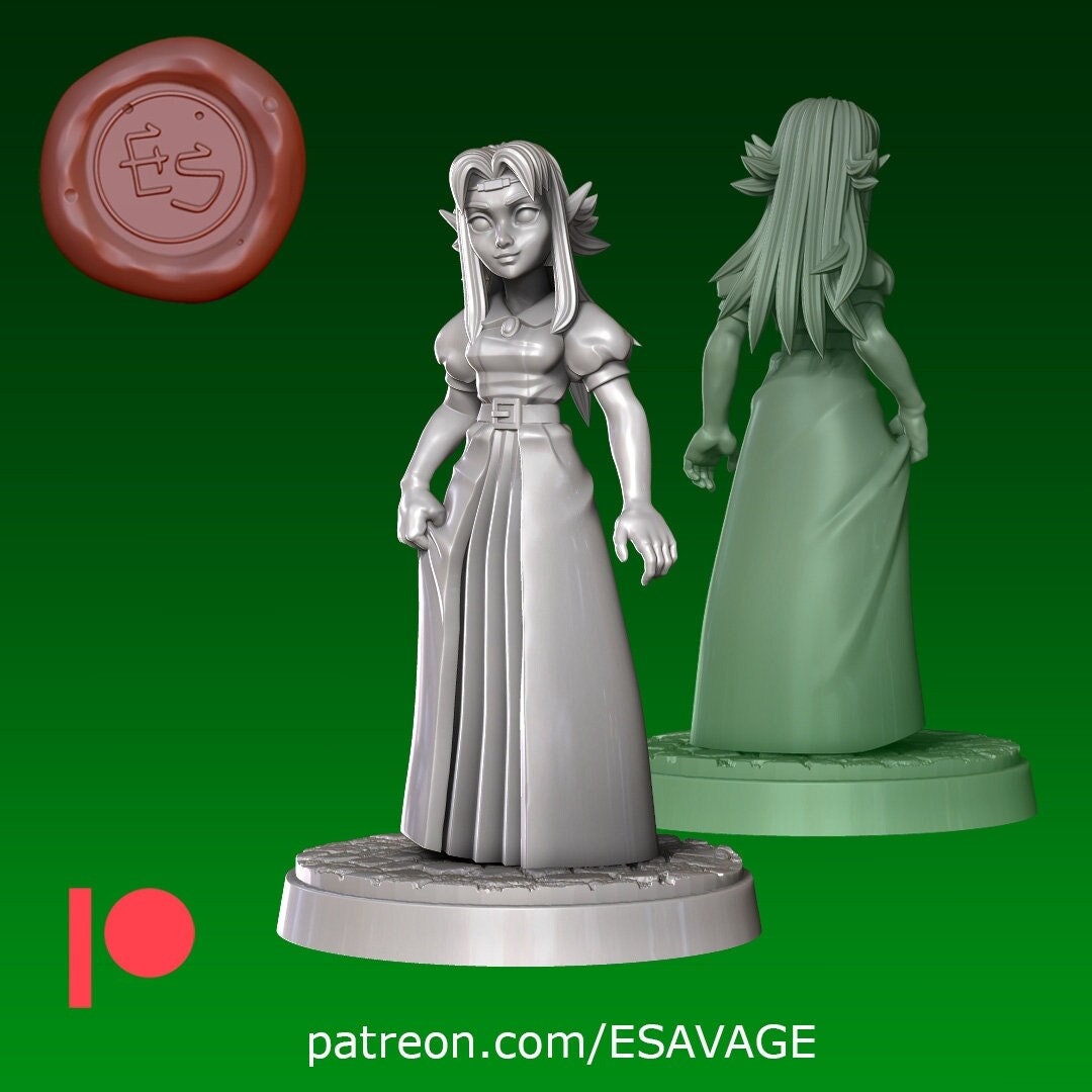 Princess of the Past Miniature - Ethan Savage Studios - 28mm / 32mm / 36mm