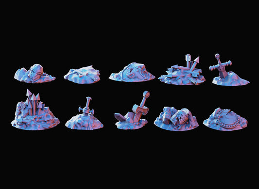 Battleground Scatter Terrain - Robert Sculpting - 25mm / 32mm / 36mm