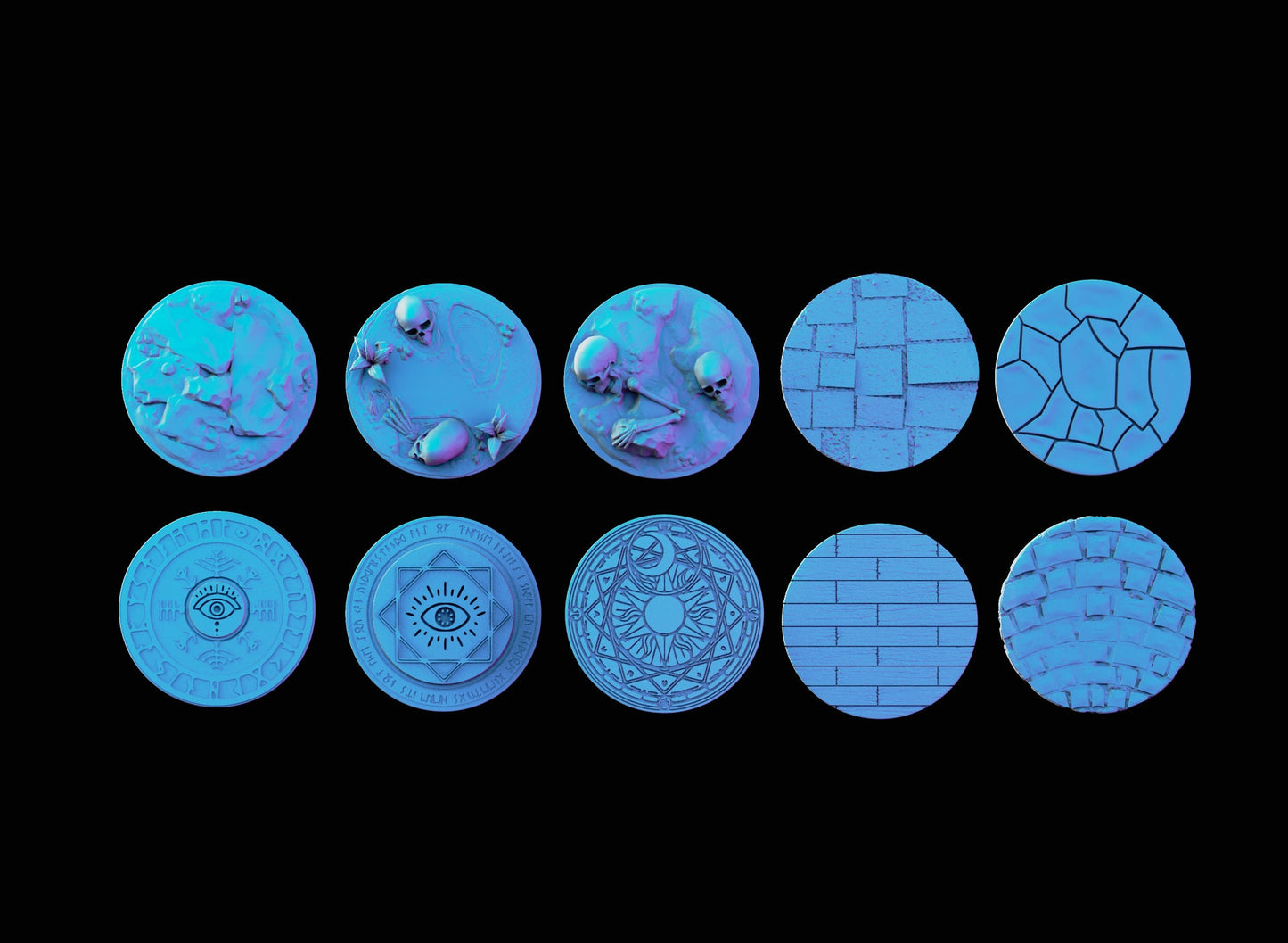 Textured Bases (10 Variations) - Robert Sculpting - 25mm / 32mm / 36mm